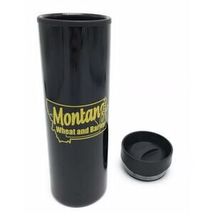 Montana Wheat and Barley Insulated Travel Tumbler Black Hot Cold Coffee Water